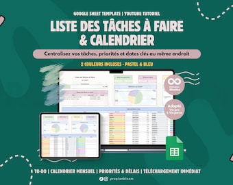 Att-göra-lista och månadskalender i Google Sheets | Automatiserad uppgiftslista | Organisationsplanerare