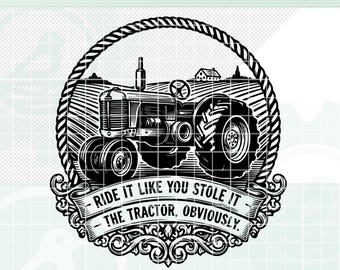 Traktor Lustig SVG – Farm Humor – Land Farmer Witz – Laser Hat Aufnäher – Leder Gravurdatei