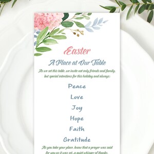 Easter Table Card with Prayer SET OF 12 from Life's About Change and That Party Chick Easter Collaboration