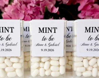 Personalized Mint to Be Wedding Shower Favors Engagement Party Tic Tacs Printed Minimalist