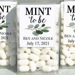 Personalized Mint to Be Tic Tac Topper Printed with FREE Shipping Eucalyptus Leaf Collection image 1