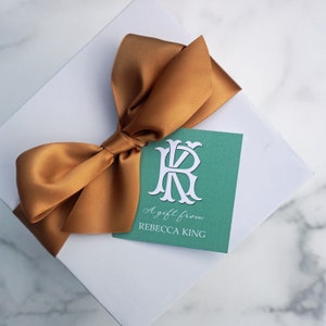 Personalisierte Monogramm Geschenkanhänger, Leckerli Tags, Gunst Tags Visitenkarten Hochzeit Gunsten Tags Danke Tags gedruckt JEDER Wortlaut