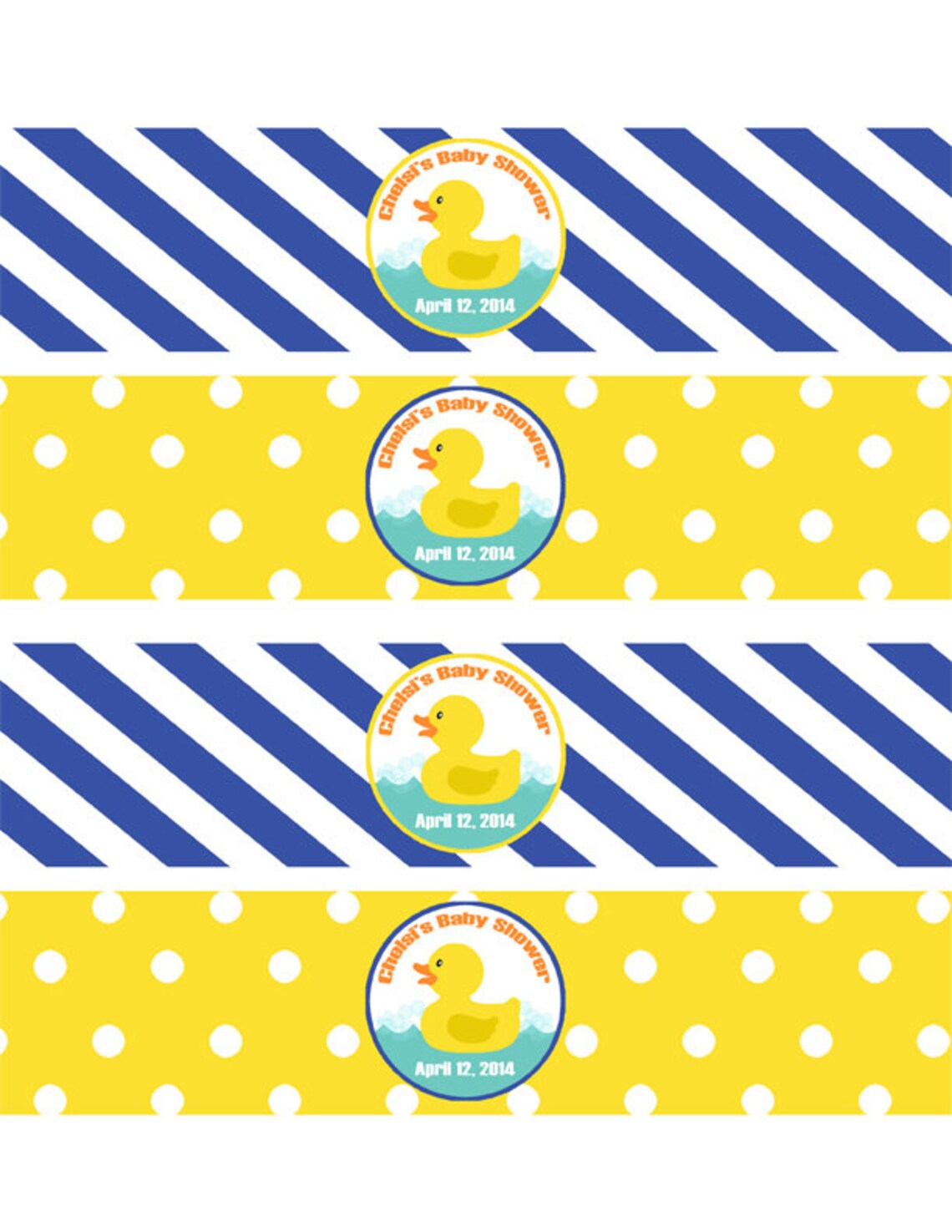Rubber Duck Water Labels Printable Rubber Duck Dreams | Etsy