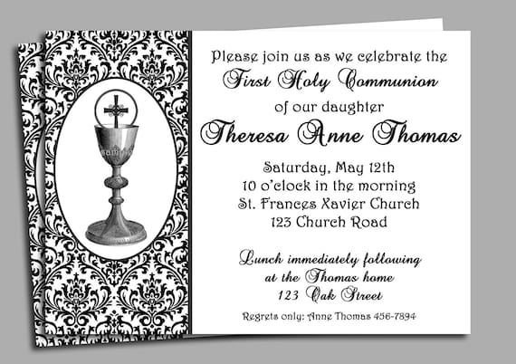 First Holy Communion Invitation Printable Or Printed With FREE Etsy first-holy-communion-invitation-printable-or-printed-with-free-etsy