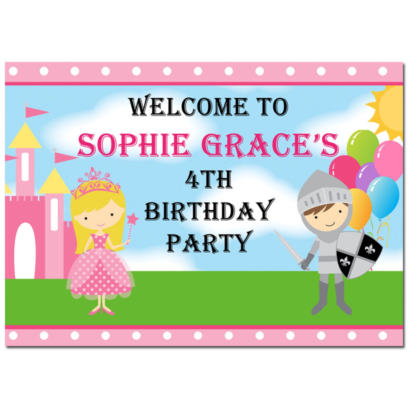 Princess and Knight Invitation Printable or Printed With FREE Etsy