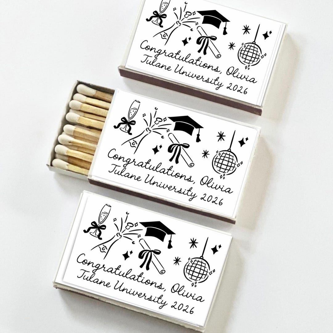 Match Boxe Gradins Graduation Matches Set of 25 - - Etsy