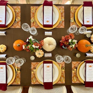 Thanksgiving Gratitude Table Card with Prayer SET OF 12 Thanksgiving Table - Grateful Pumpkin Collection Bild 3