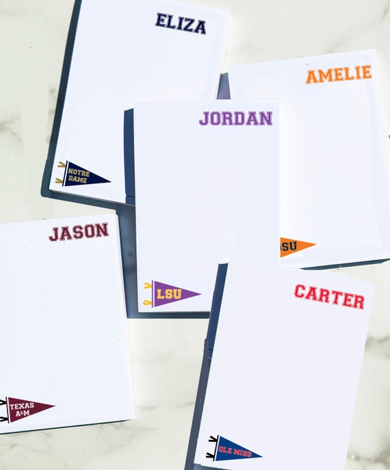 Personalized College Notepad Graduation Gift for Him Graduation Gift