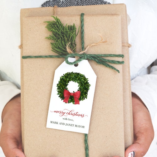 Personalized Printable Christmas Gift Tags Template - Etsy