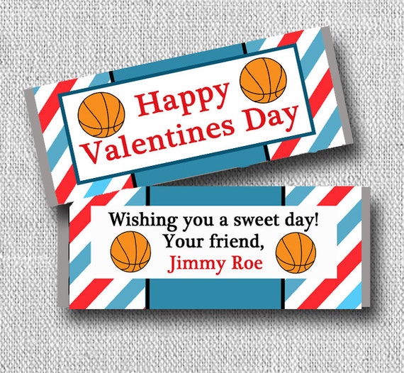 Valentine's Day Candy Wrapper Printable - Sports Collection Il_570xn