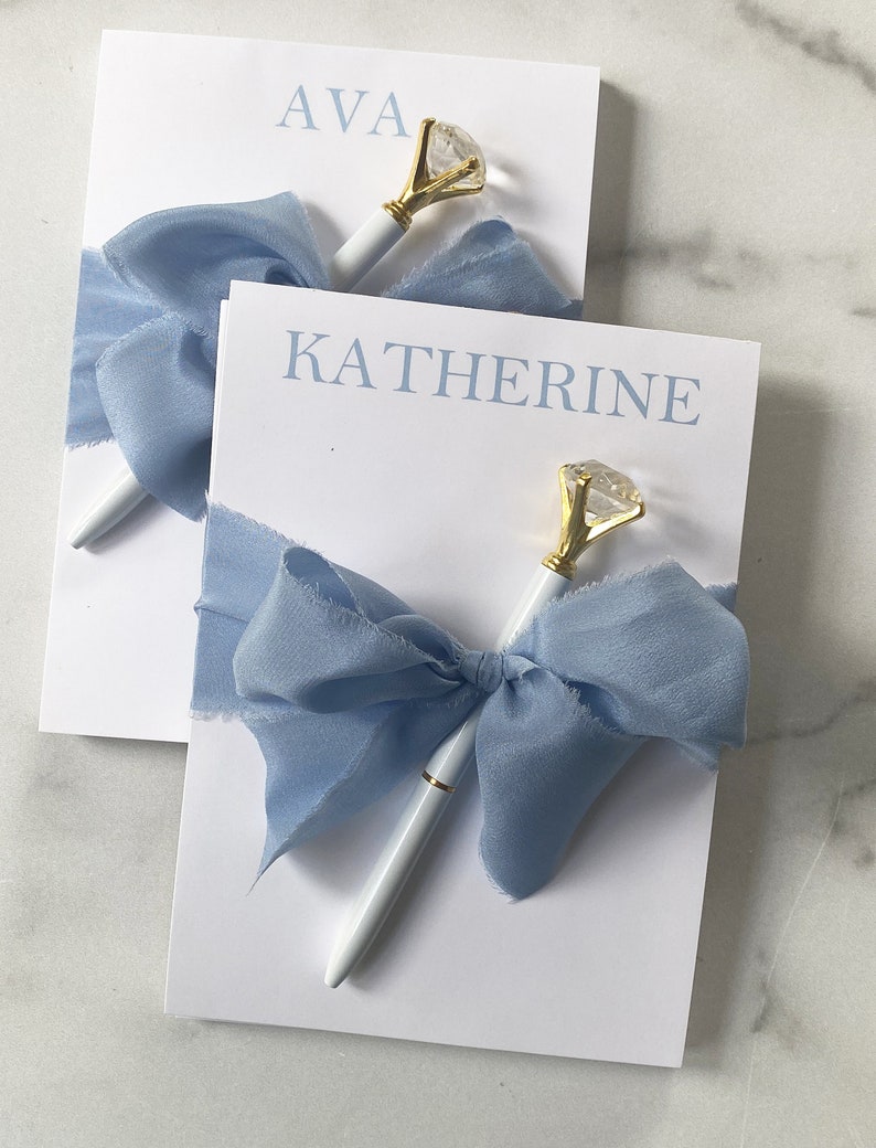 Personalized Blue Notepad Graduation Gift Bridesmaids Proposal Etsy