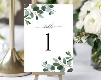 Leaf Table Number - Etsy