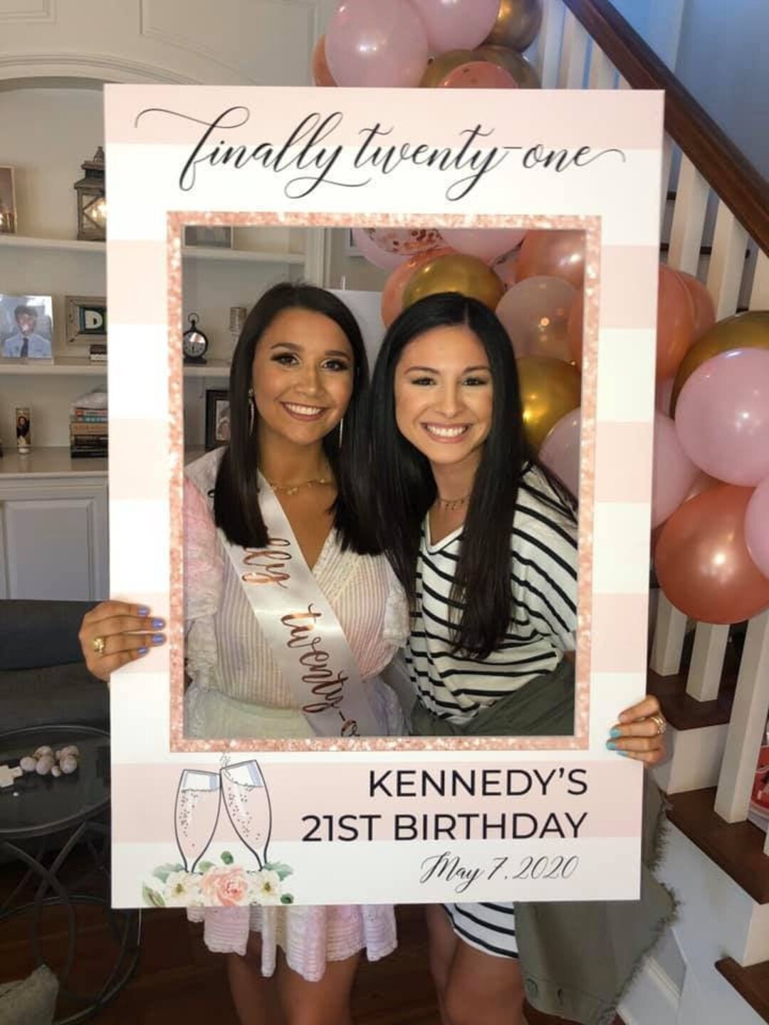 Twentyfirst Birthday Photo Prop Frame 21st Photo Booth Frame Couples