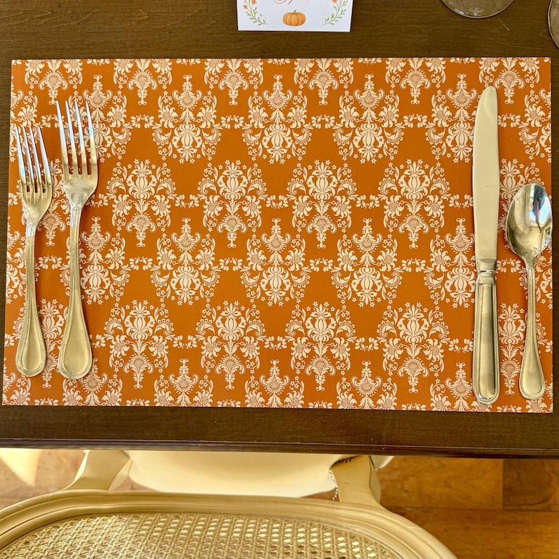 Thanksgiving Gratitude Table Card with Prayer SET OF 12 Thanksgiving Table - Grateful Pumpkin Collection Bild 5