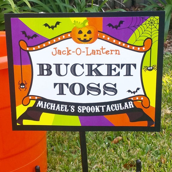 Halloween Party Personalized Game Fair Carnival Signs Printable - Halloween Dance Collection Il_570xn