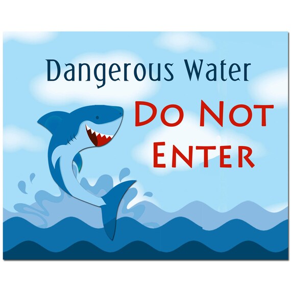 Shark 8x10" Sign Printable - Instant Download - Shark Party Collection Il_570xn