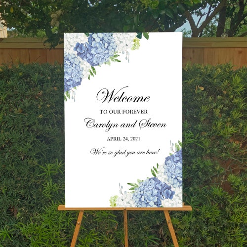 Blue Wedding Seating Chart Printed Dusty Blue Rehearsal Dinner shops Bridal Shower Dusty Blue Hydrangea Elizabeth Collection TPC9001