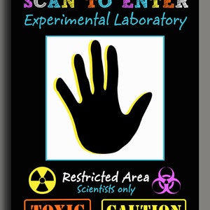 Science Scan to Enter Sign Printable - Super Science Collection