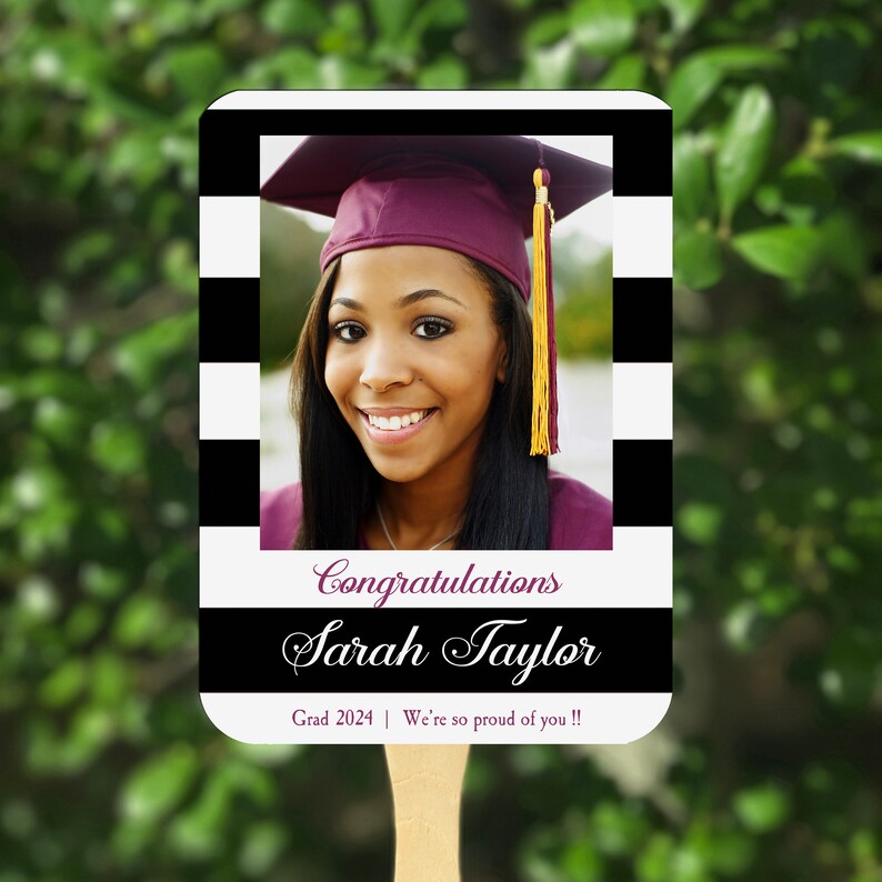 Graduation Follower Graduation Fans Personalized College Graduation Fan Min Order 25 High ...