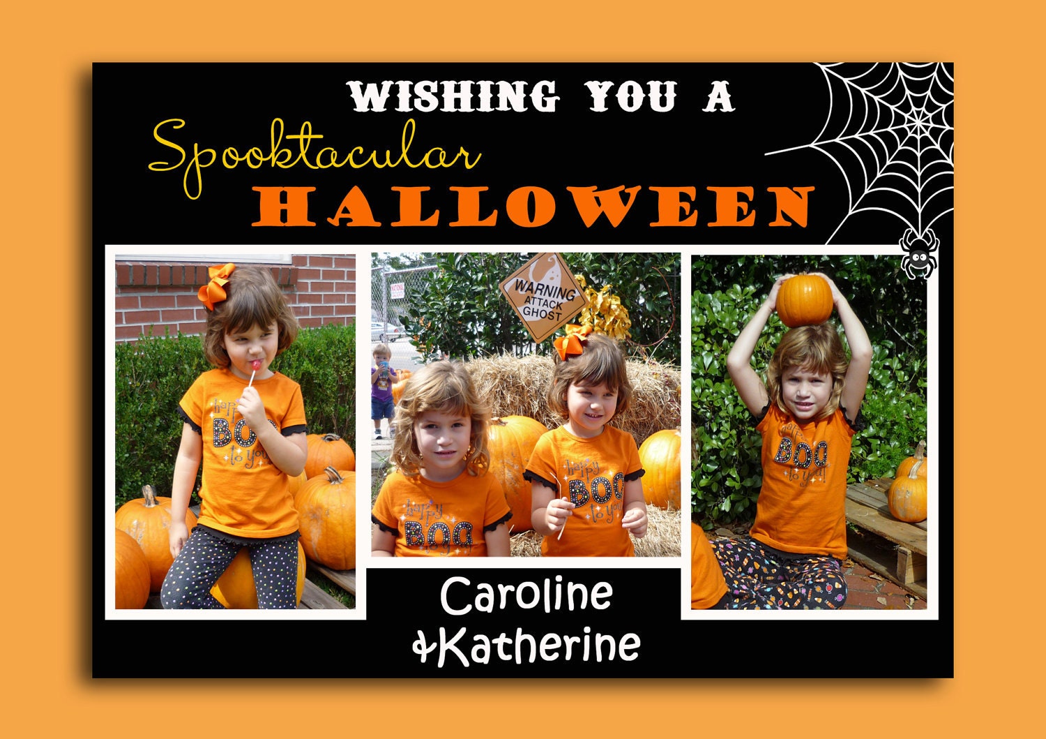 Happy Halloween Photo Card Printable Etsy