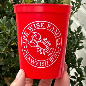Personalized crawfish, boil, Cups 16oz Graduation Birthday Party - any wording available Office Party Corporate Printed Cups TPC9037