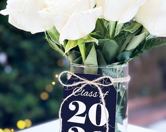 Graduation Party Decor- Gift Tags - XL Tag Centerpieces Favors Printed Tags ANY School Colors Dinner Graduation Party Favors Tags Printed