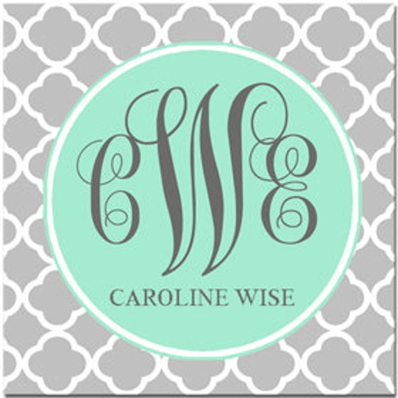 Personalized Labels Printable or Printed w/ FREE SHIPPING Calling Cards,Gift Tags, Back to School, Party Favors, Tags Mint Gray Collection Il_570xn