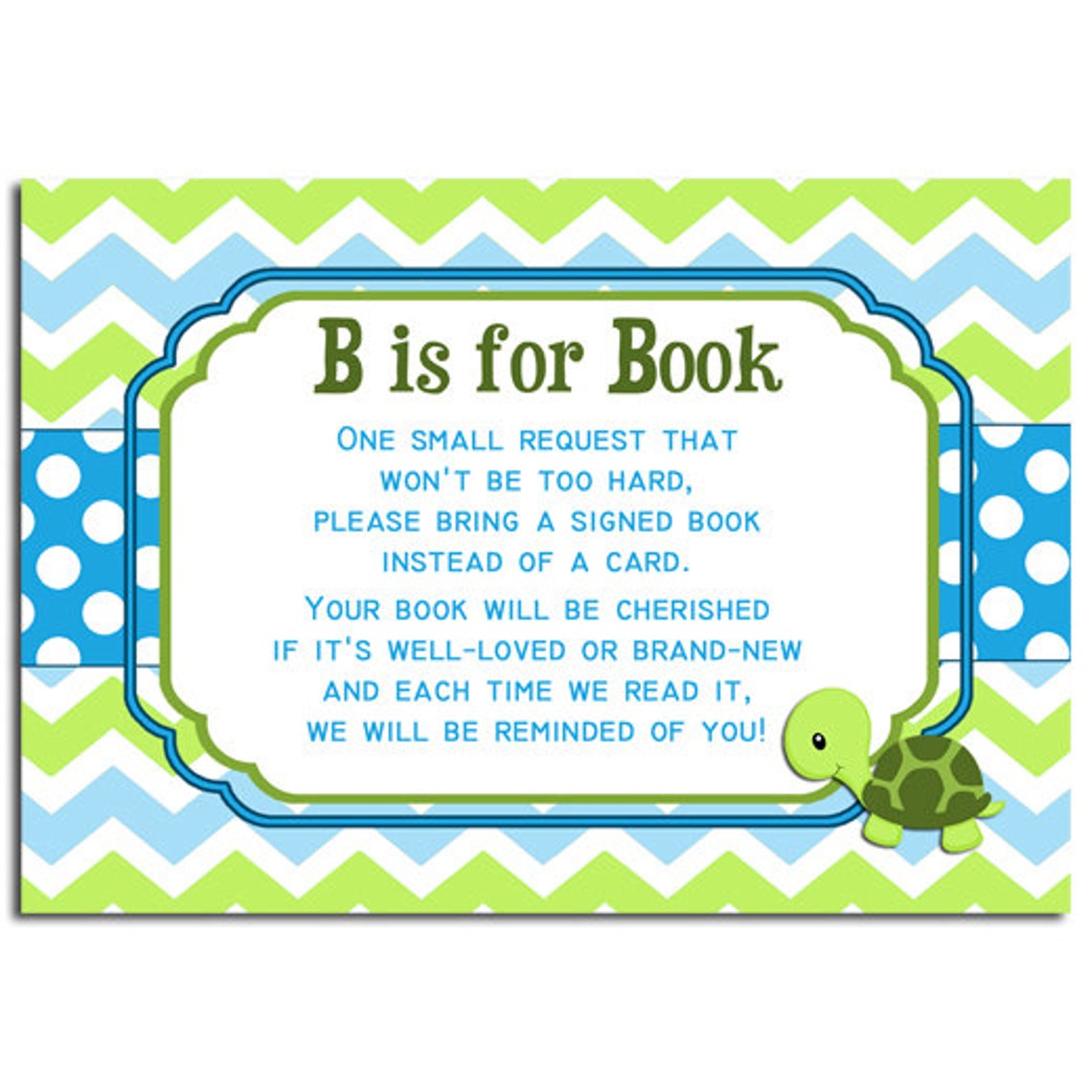 Turtle Invitation Printable or Printed with FREE SHIPPING | Etsy
