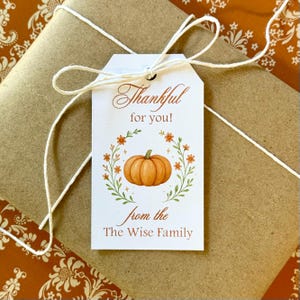 Thanksgiving Gratitude Table Card with Prayer SET OF 12 Thanksgiving Table - Grateful Pumpkin Collection Bild 6