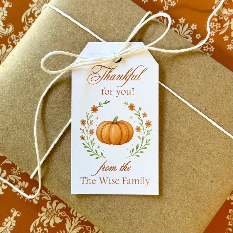 Thanksgiving Gratitude Table Card with Prayer SET OF 12 Thanksgiving Table - Grateful Pumpkin Collection Bild 6