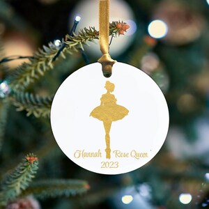 Personalized Nutcracker Flower Rose Queen Ornament - Aluminum - Personalized in ANY way