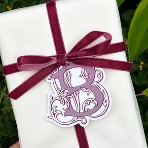 Monogram Countour Cut Out Tags SET OF 25 Christmas Holiday Wedding Tags Thank You Gift Wrap Favor