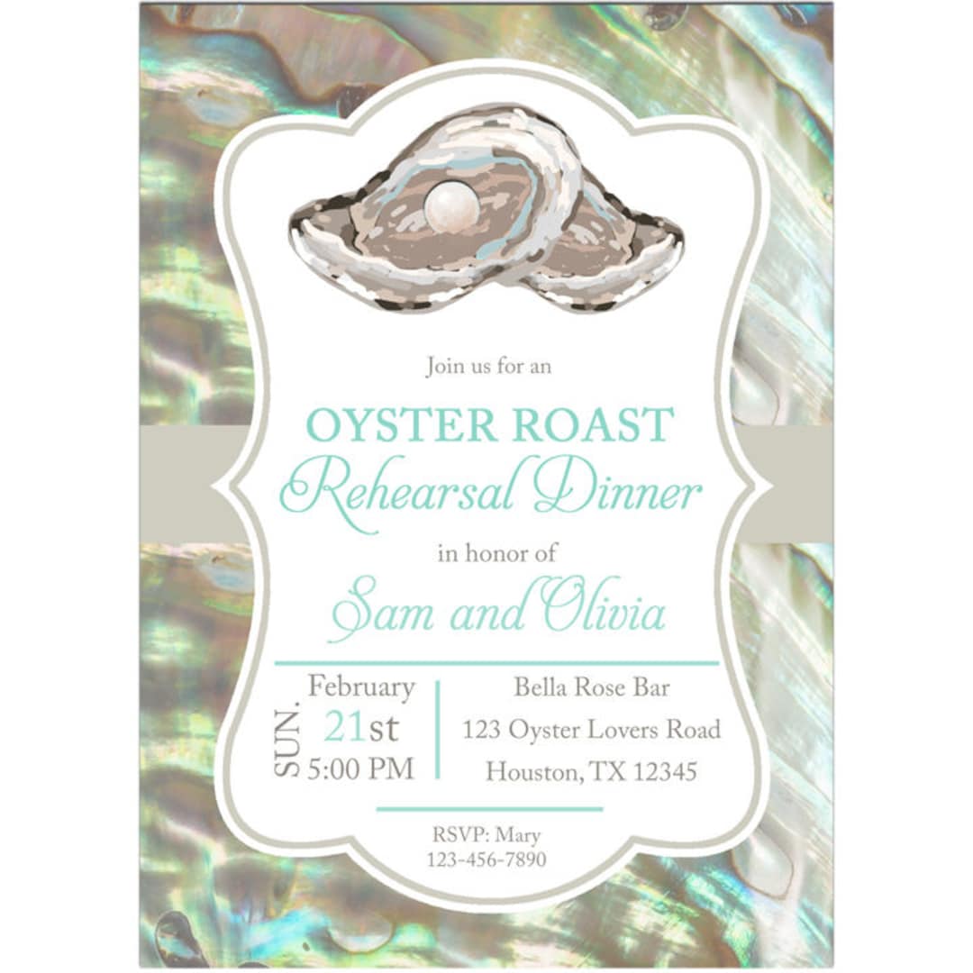 Oyster Roast Invitation Printed With FREE Shipping or Printable - Etsy