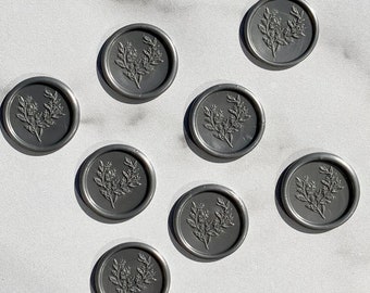 Silver Wax Seal (MIN ORDER 25) Wedding Invitations Suite Engagement Couples Shower Rehearsal - Add on to invitations