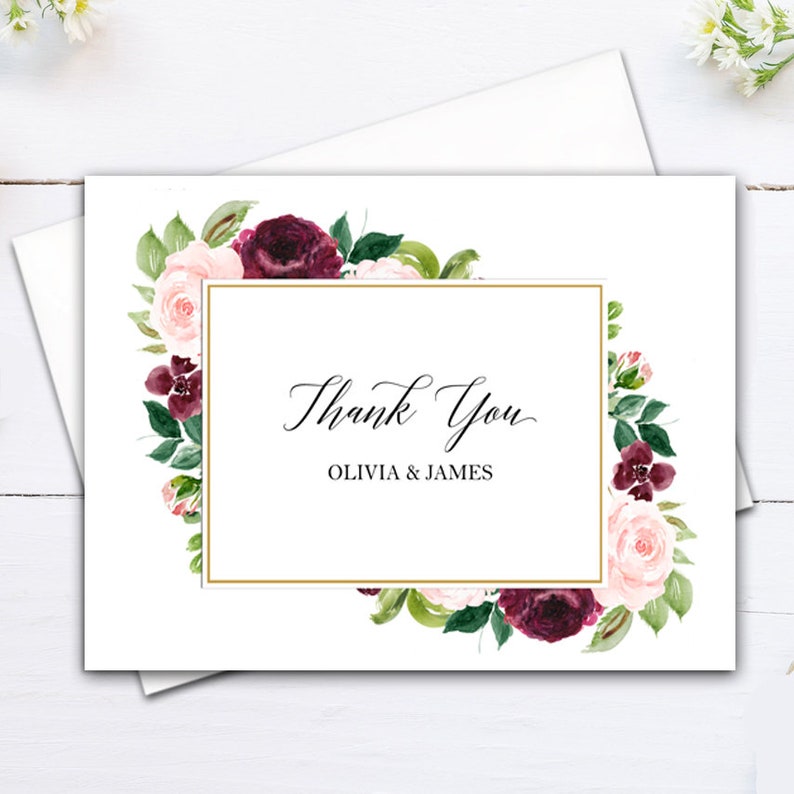 Burgundy and Blush Olivia Collection Wedding Program Petal Fans Assembled