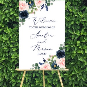 Navy Blue and Blush Envelope Liners Add On Wedding Invitation Suite Navy and Blush Amelia Collection TPC9006 image 8