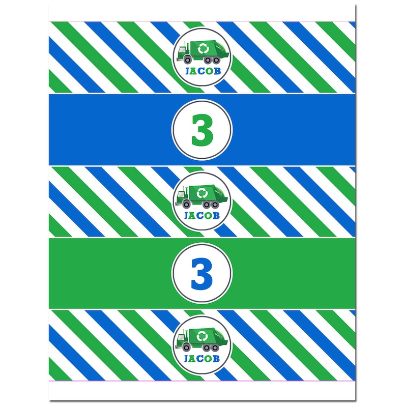 Trash Bash Collection PRINTED or PRINTABLE ANY Wording Personalized Trash bash Favor Tags