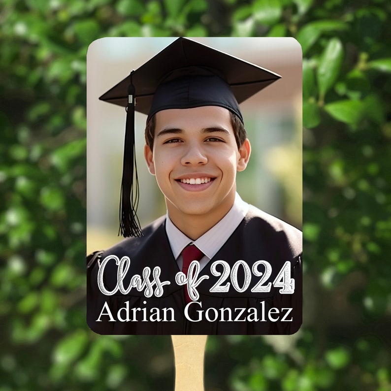 Graduation Class of 2024 XL Tag for Centerpieces Favors Printed Tags ANY School Colors Dinner Graduation Party Favors Tags Printed image 5