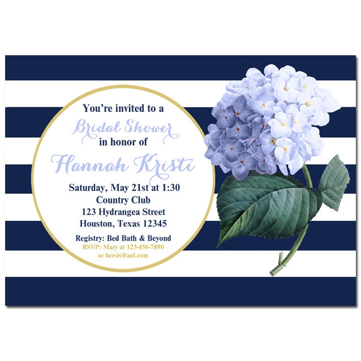 Hydrangea Invitation Template Hydrangea Invitation Template
