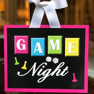 Game Night Sign Backdrop 20x30 Poster Printable Instant Download Girl's Game Collection image 7