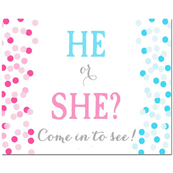 Gender Reveal Welcome Sign Printable Instant Download | Etsy