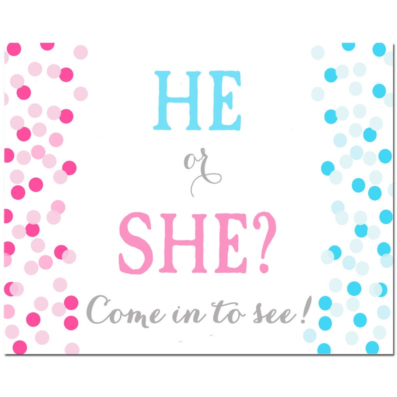 Gender Reveal Printable Signs