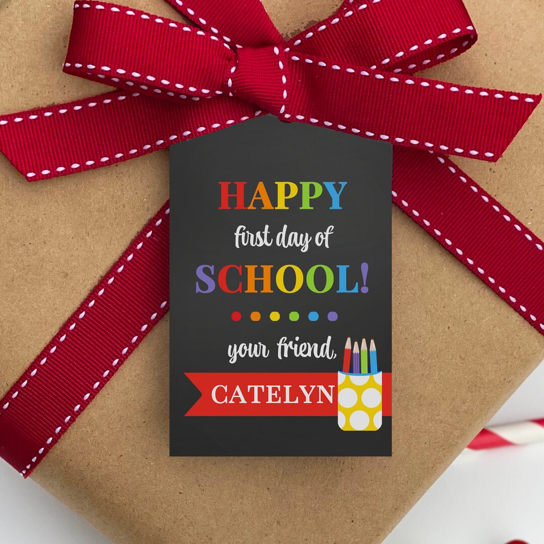 First Day of School Tag Printed Teacher Personalized - Etsy