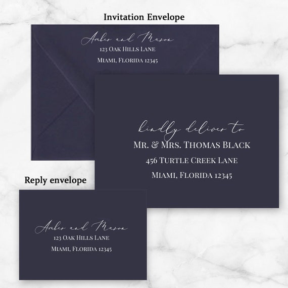 Navy Envelope Printing Add On White Ink - Navy and Blush Amelia Collection Il_570xn