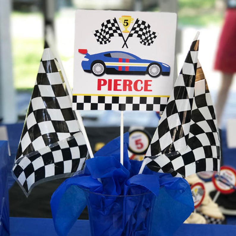 Race Car Racing Cars Happy Birthday Printable Bunting Banner Etsy