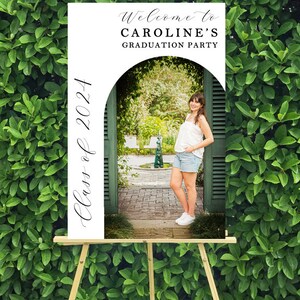 Graduation Photo Welcome Sign Printed Birthday Graduation Board Sign