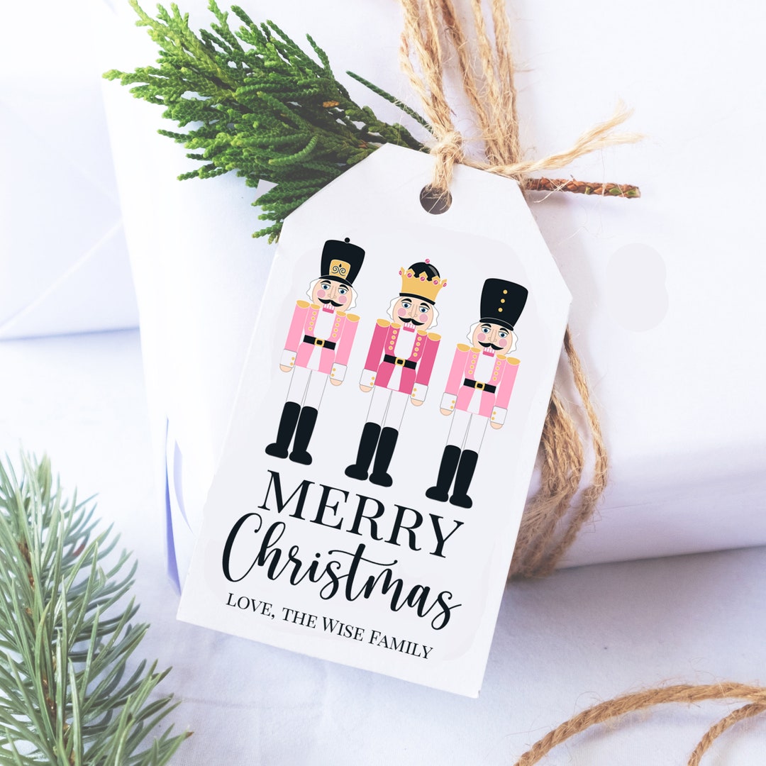 PRINTED Christmas Gift Tags Personalized Nutcrackers Corporate Gift