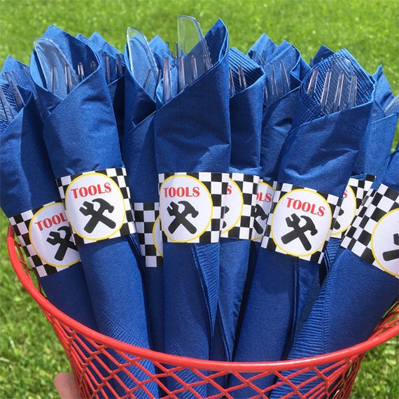 Car Tools Napkin Rings Printable - Instant Download - On Wheels Collection Il_570xn