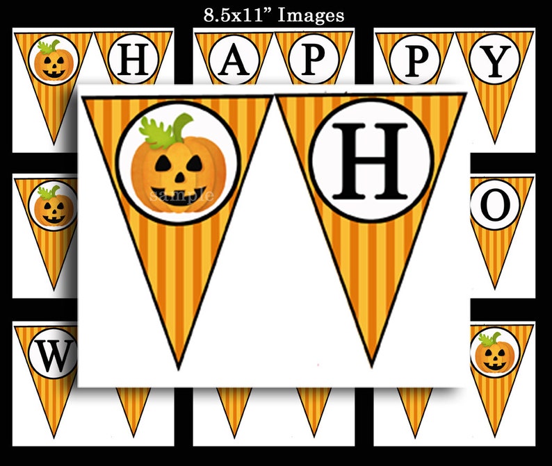 Happy Halloween Printable Bunting Banner Sweet Pumpkin | Etsy