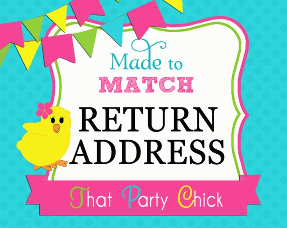Made to Match Return Address Labels Printable by That Party Chick Il_570xn